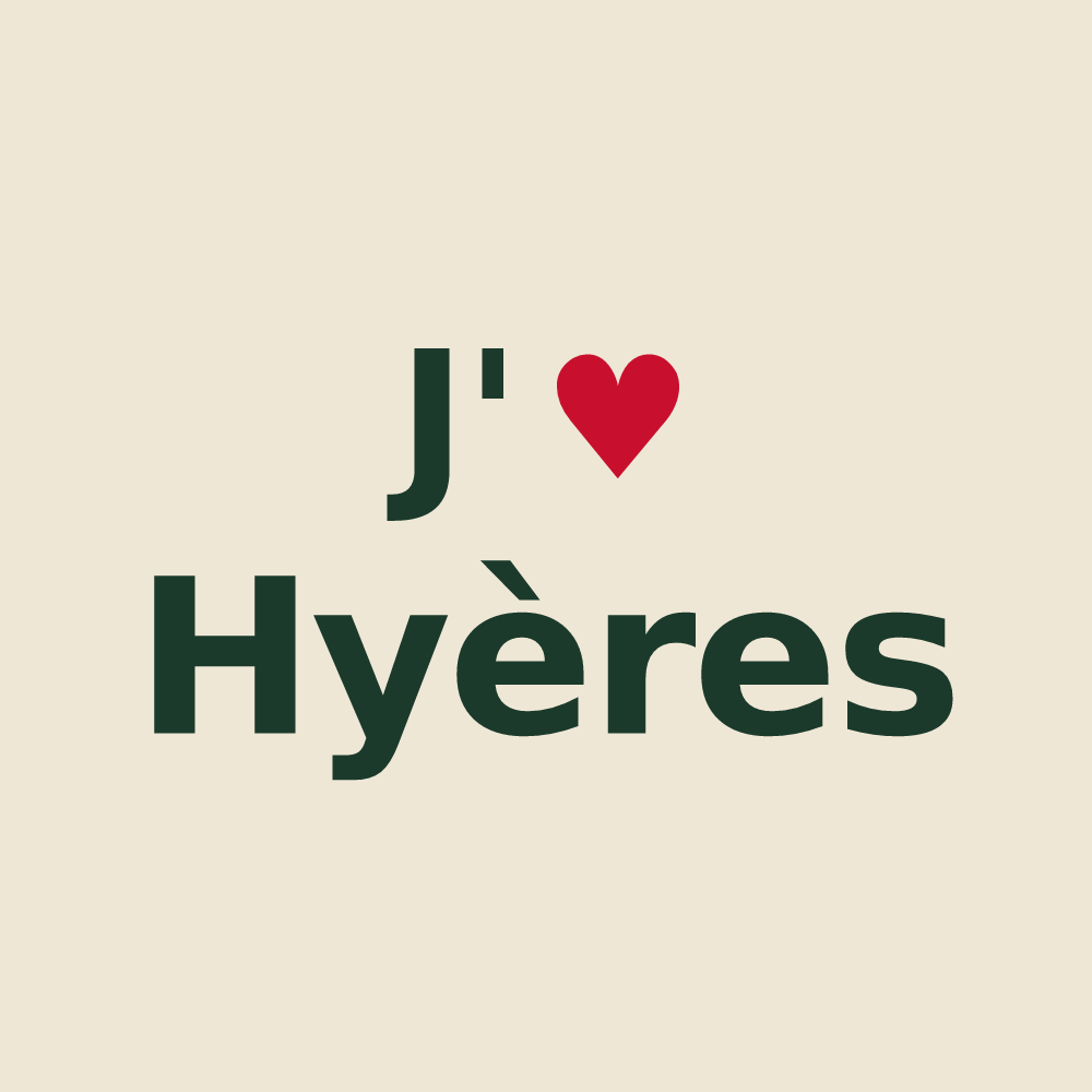 Tote bag personnalisé Hyères — design J'aime Hyères