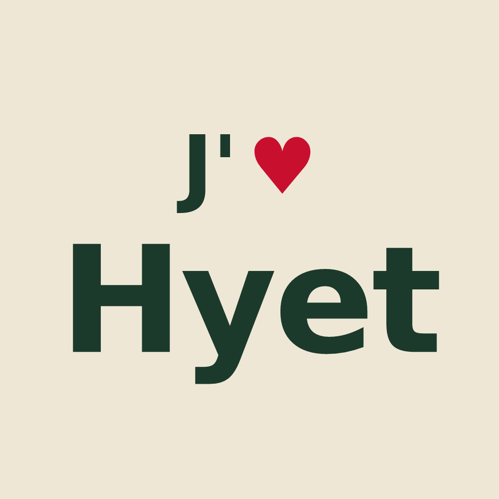 Tote bag personnalisé Hyet — design J'aime Hyet
