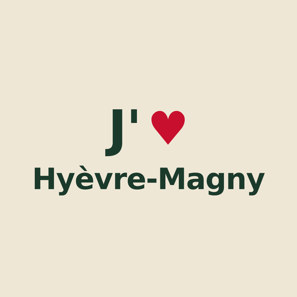Tote bag personnalisé Hyèvre-Magny — design J'aime Hyèvre-Magny