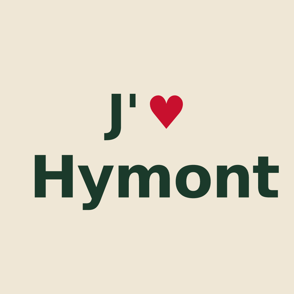 Tote bag personnalisé Hymont — design J'aime Hymont