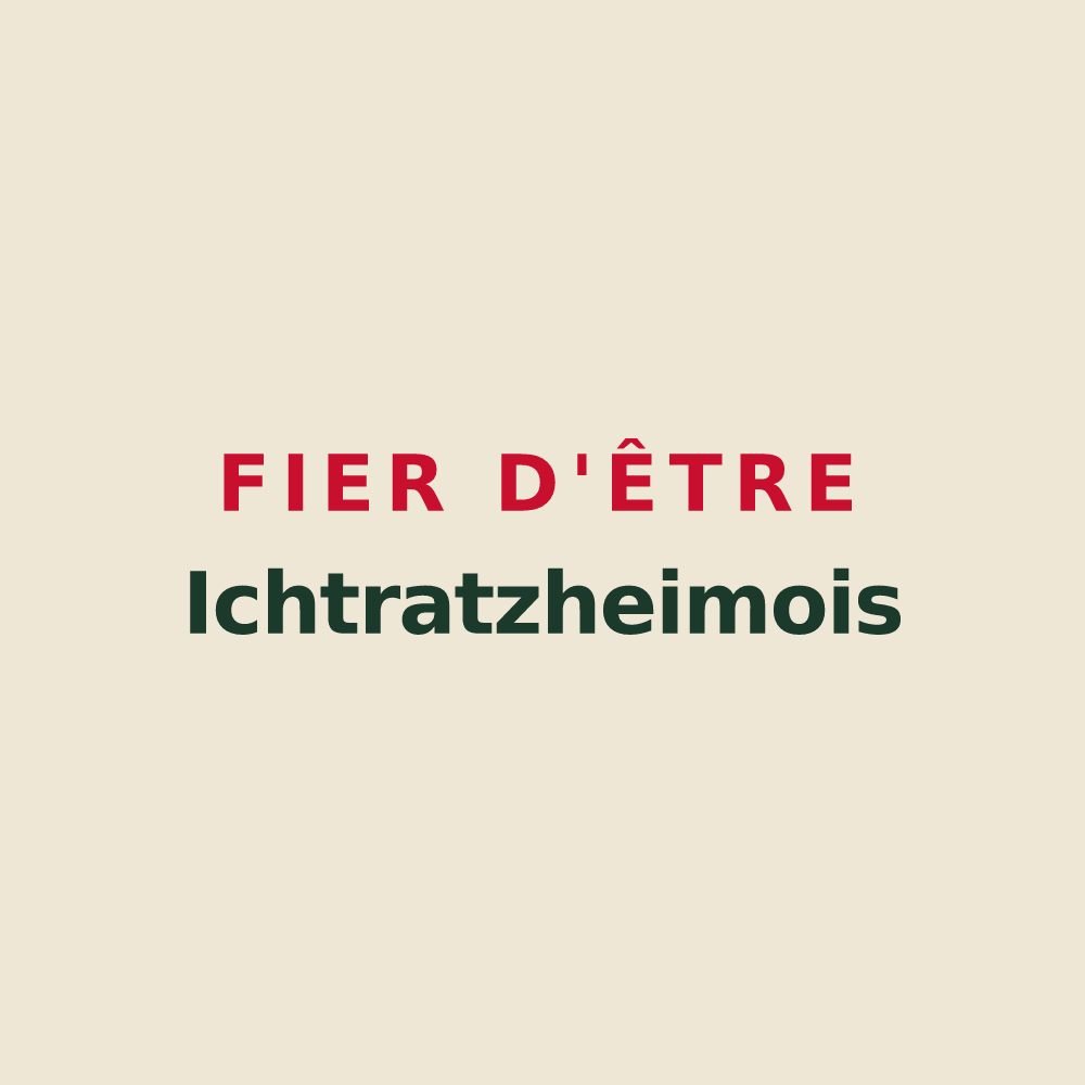 Tote bag « Fier d'être Ichtratzheimois » — design pour Ichtratzheim