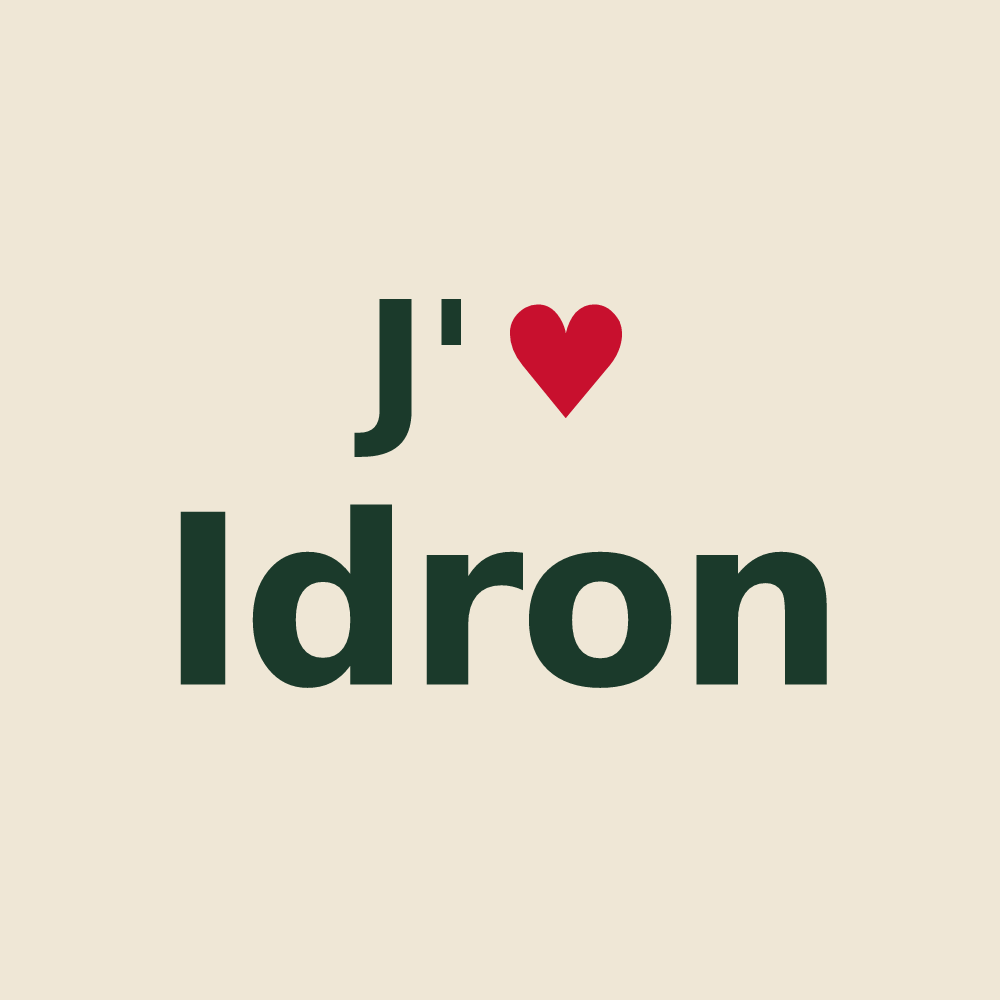 Tote bag personnalisé Idron — design J'aime Idron
