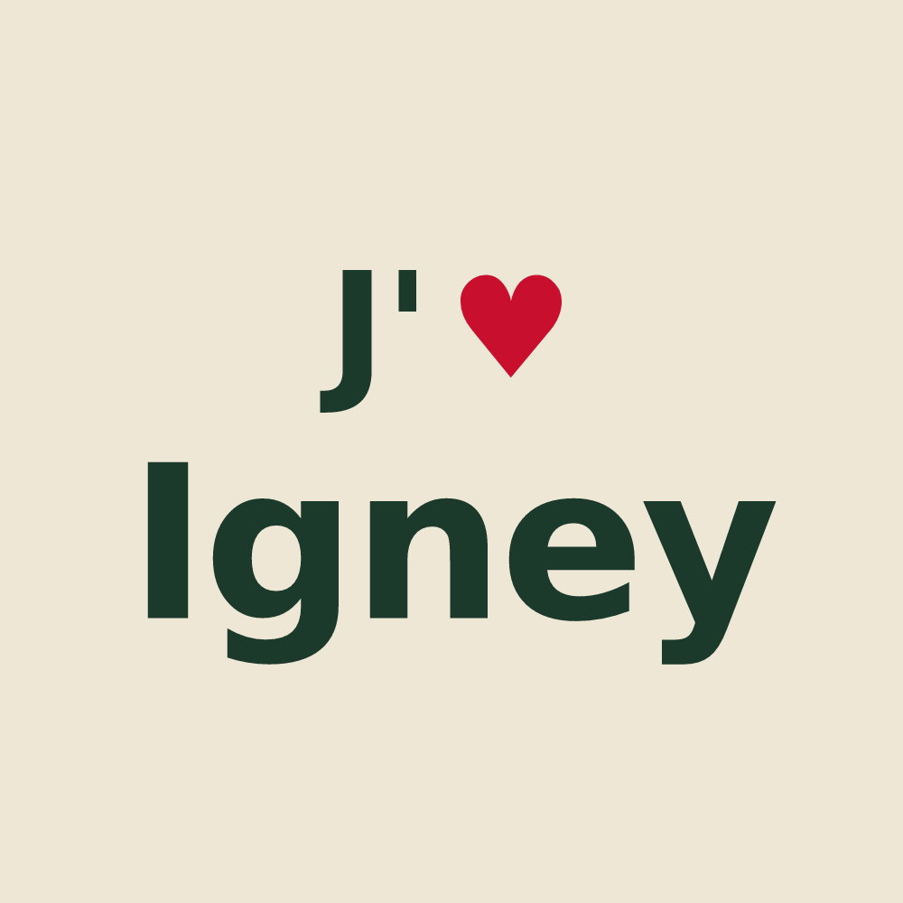 Tote bag personnalisé Igney — design J'aime Igney