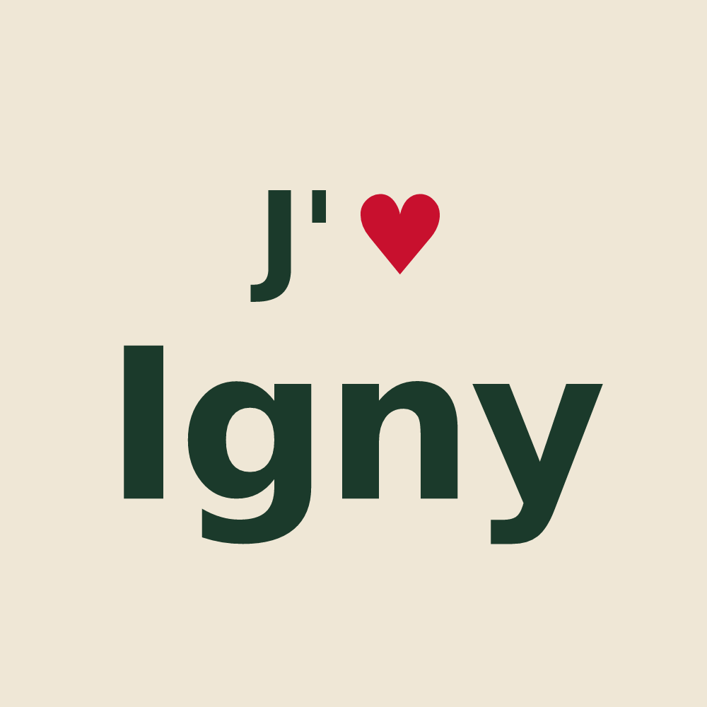 Tote bag personnalisé Igny — design J'aime Igny