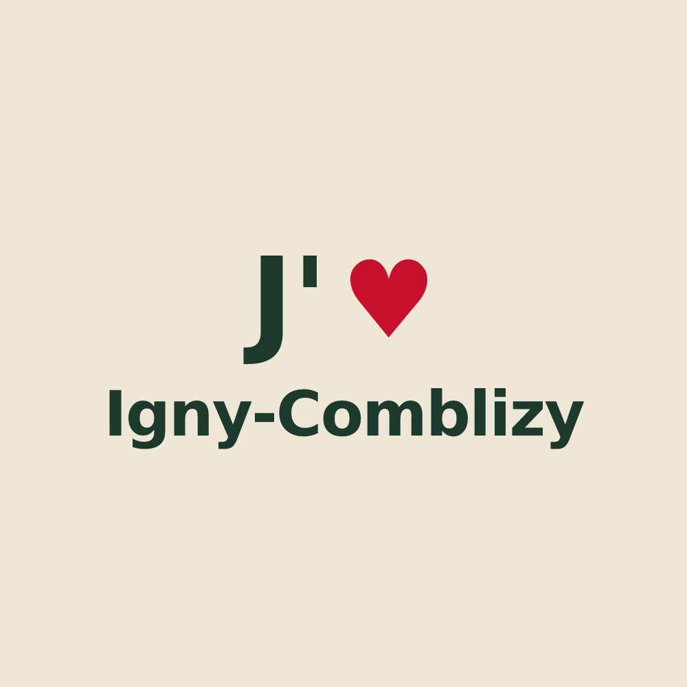 Tote bag personnalisé Igny-Comblizy — design J'aime Igny-Comblizy