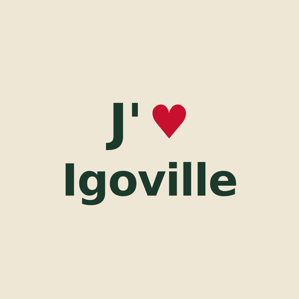 Tote bag personnalisé Igoville — design J'aime Igoville