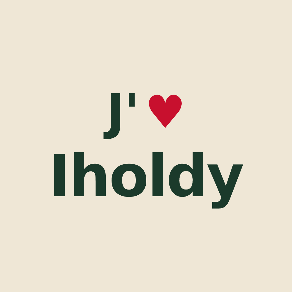 Tote bag personnalisé Iholdy — design J'aime Iholdy