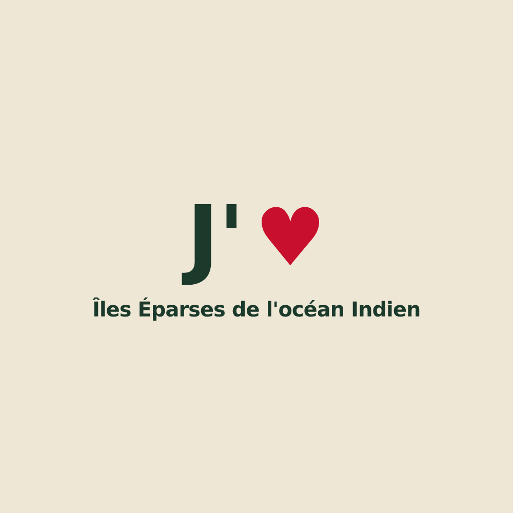 Tote bag personnalisé Îles Éparses de l'océan Indien — design J'aime Îles Éparses de l'océan Indien