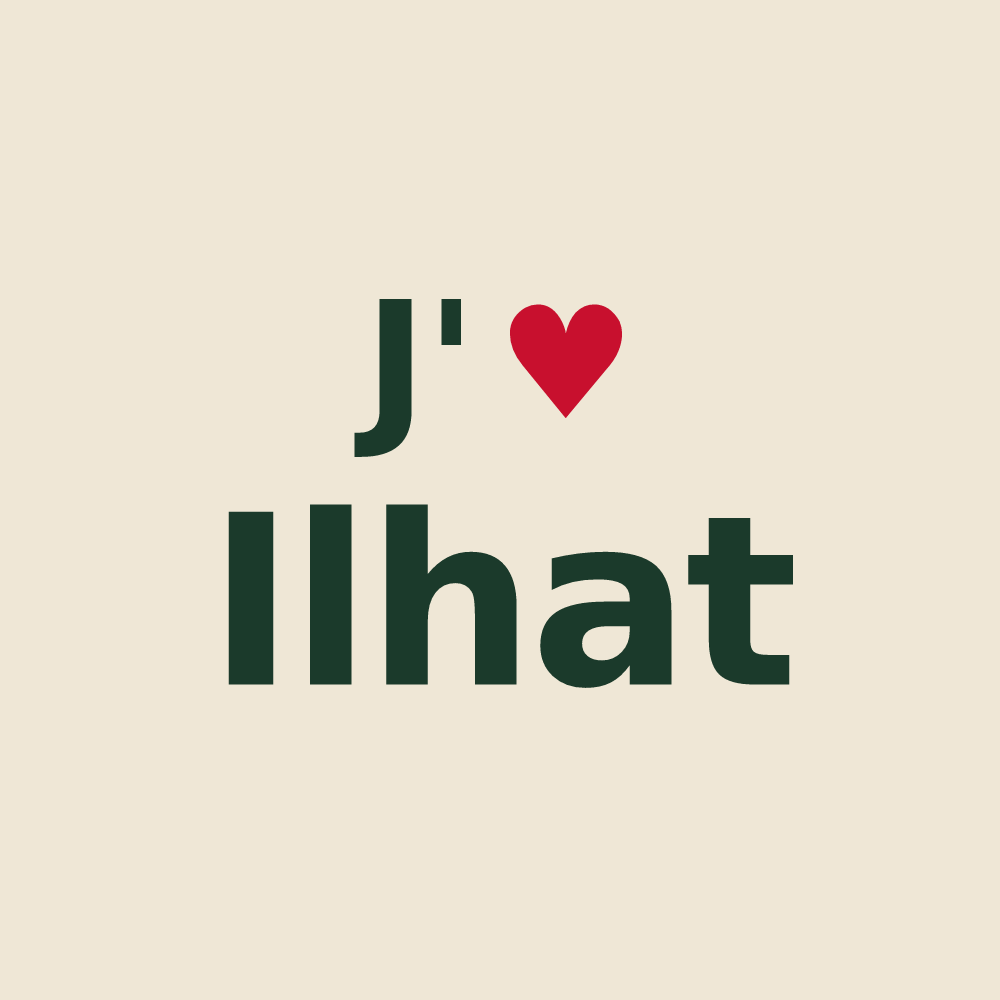 Tote bag personnalisé Ilhat — design J'aime Ilhat