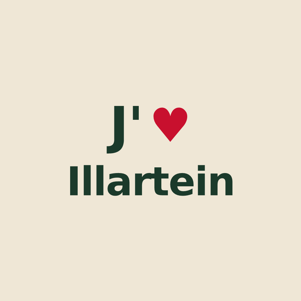 Tote bag personnalisé Illartein — design J'aime Illartein