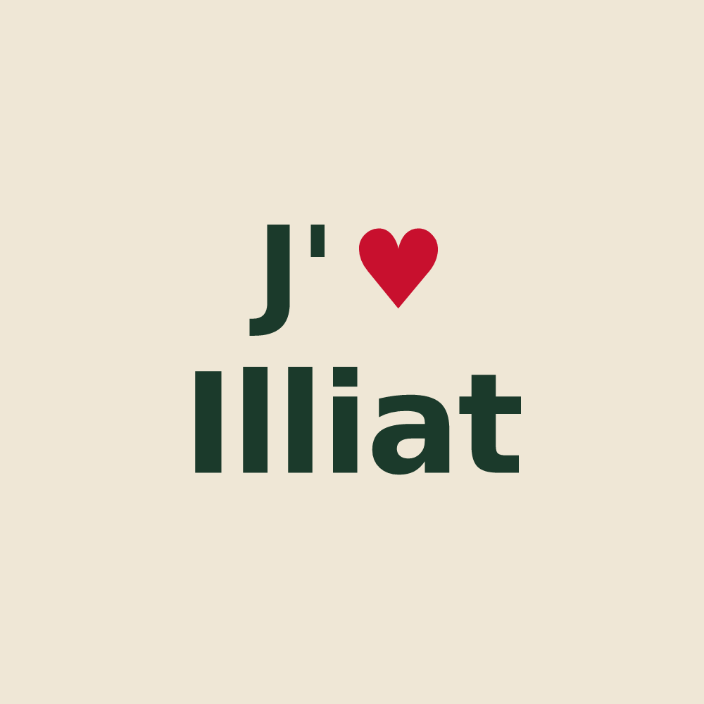 Tote bag personnalisé Illiat — design J'aime Illiat