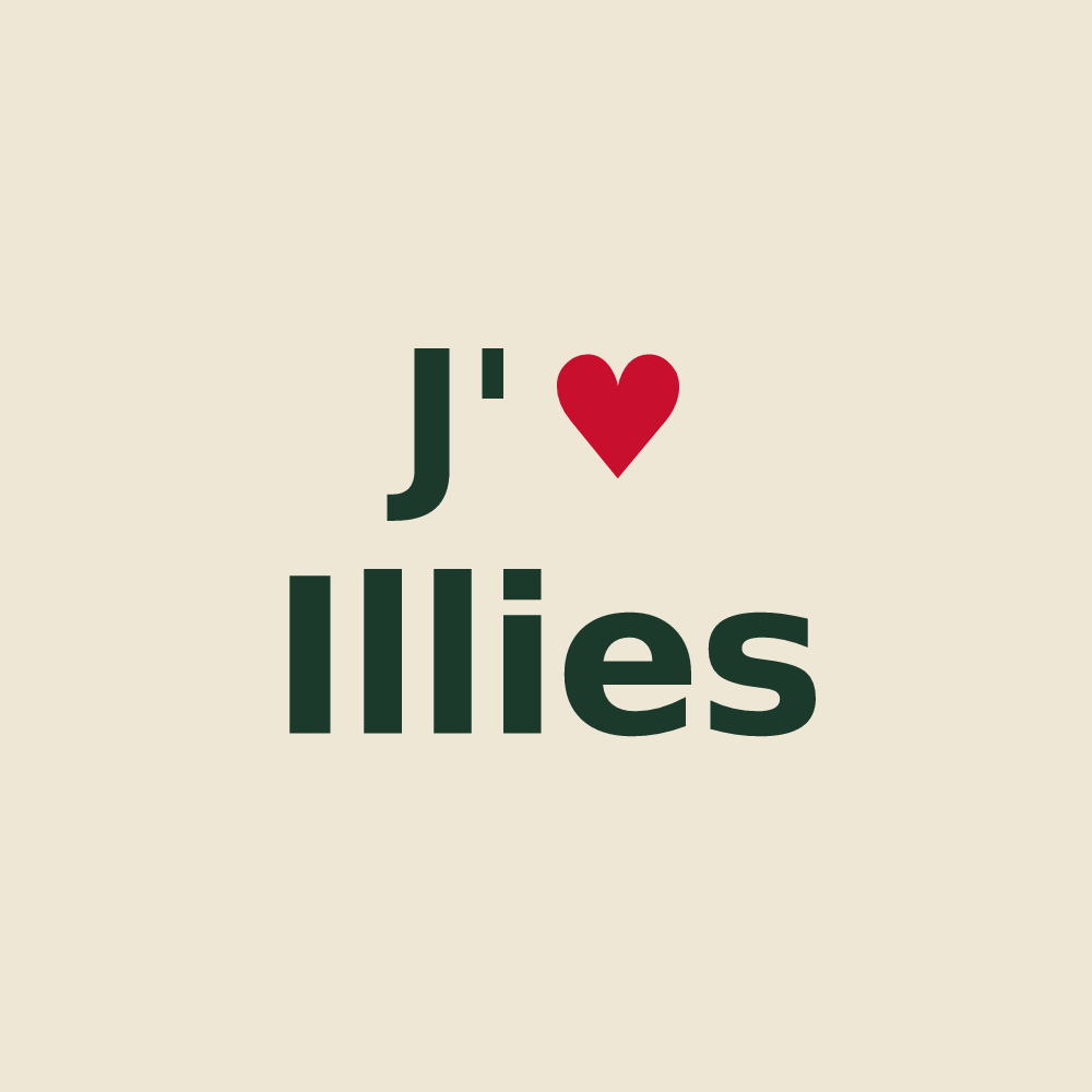 Tote bag personnalisé Illies — design J'aime Illies