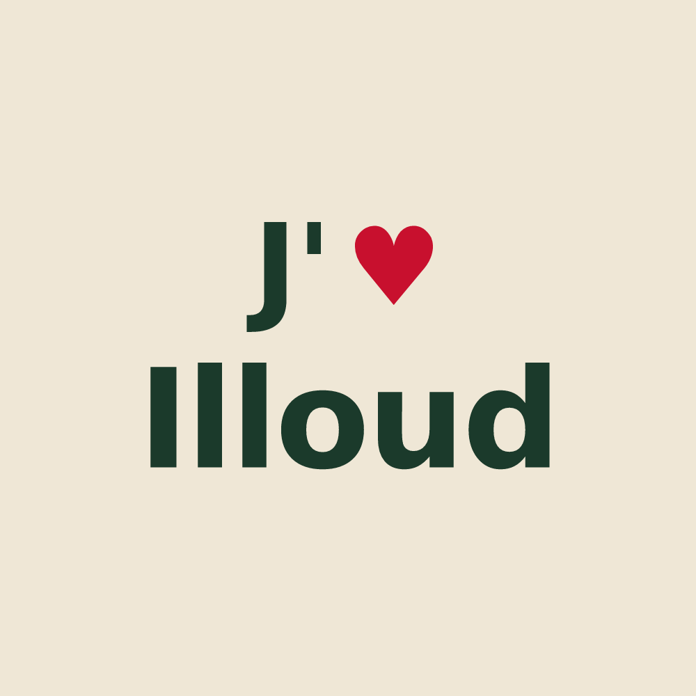 Tote bag personnalisé Illoud — design J'aime Illoud