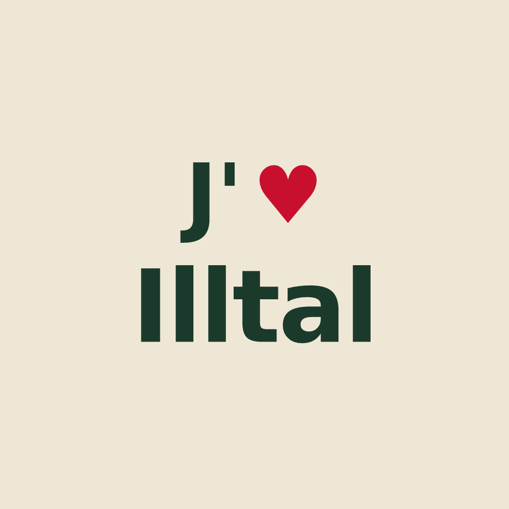 Tote bag personnalisé Illtal — design J'aime Illtal
