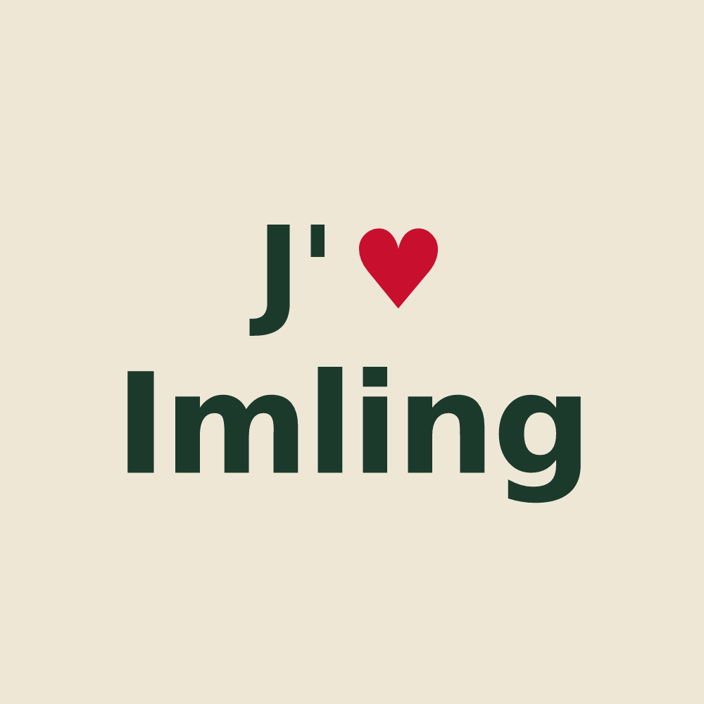 Tote bag personnalisé Imling — design « J'aime Imling » imprimé sur le tote bag