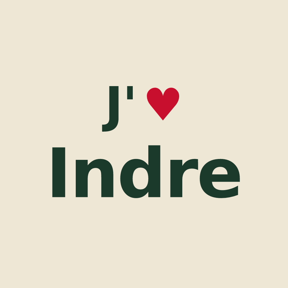Tote bag personnalisé Indre — design J'aime Indre