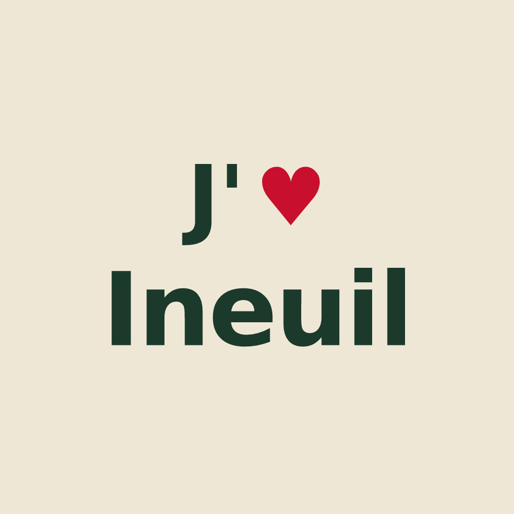 Tote bag personnalisé Ineuil — design J'aime Ineuil