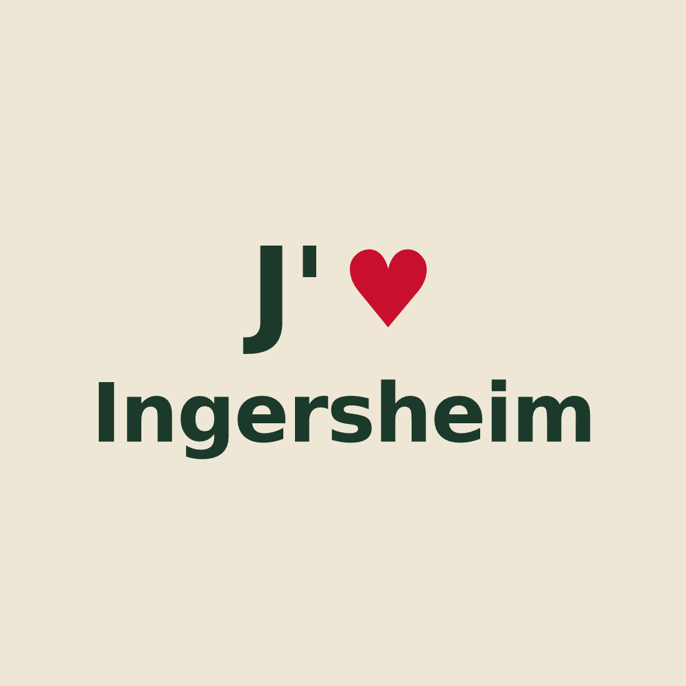 Tote bag personnalisé Ingersheim — design J'aime Ingersheim