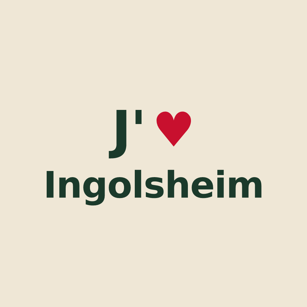 Tote bag personnalisé Ingolsheim — design J'aime Ingolsheim