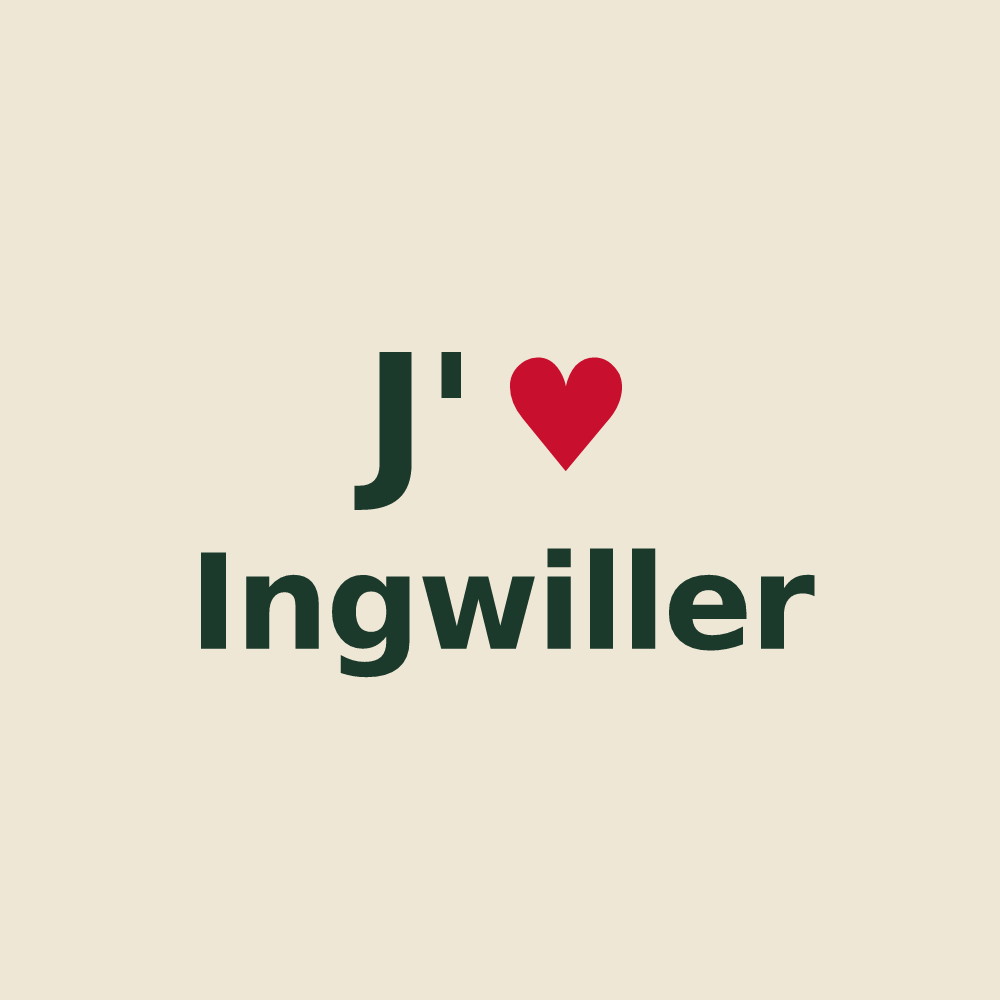 Tote bag personnalisé Ingwiller — design J'aime Ingwiller