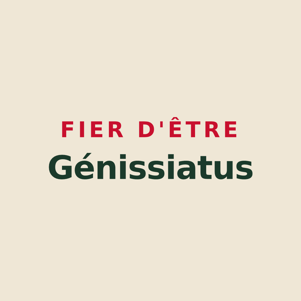 Tote bag « Fier d'être Génissiatus » — design pour Injoux-Génissiat