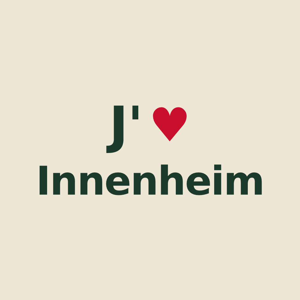 Tote bag personnalisé Innenheim — design J'aime Innenheim