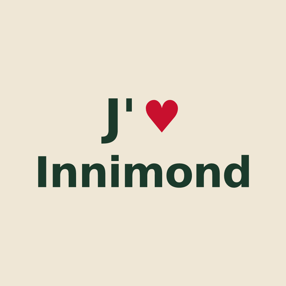 Tote bag personnalisé Innimond — design J'aime Innimond