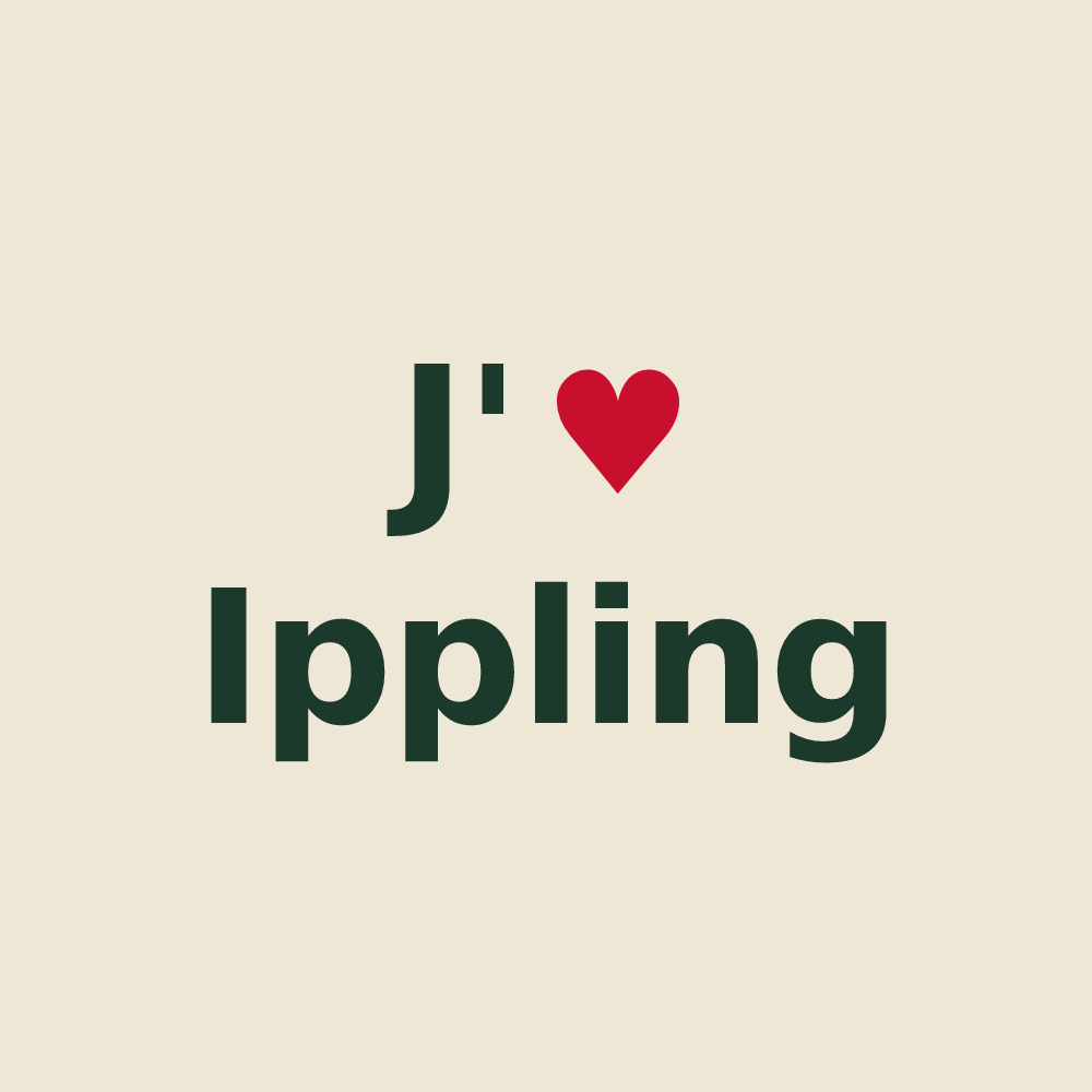 Tote bag personnalisé Ippling — design J'aime Ippling