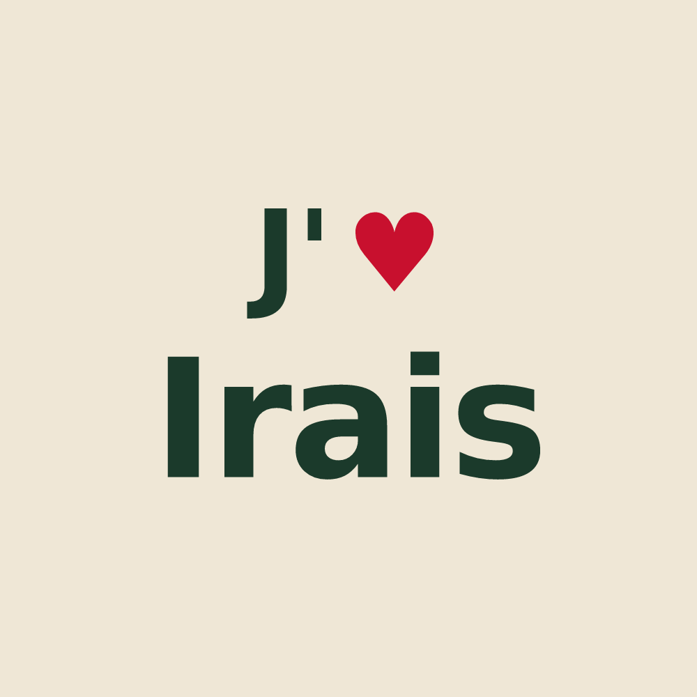 Tote bag personnalisé Irais — design J'aime Irais