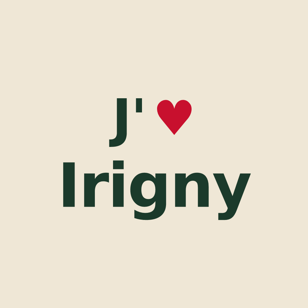 Tote bag personnalisé Irigny — design J'aime Irigny