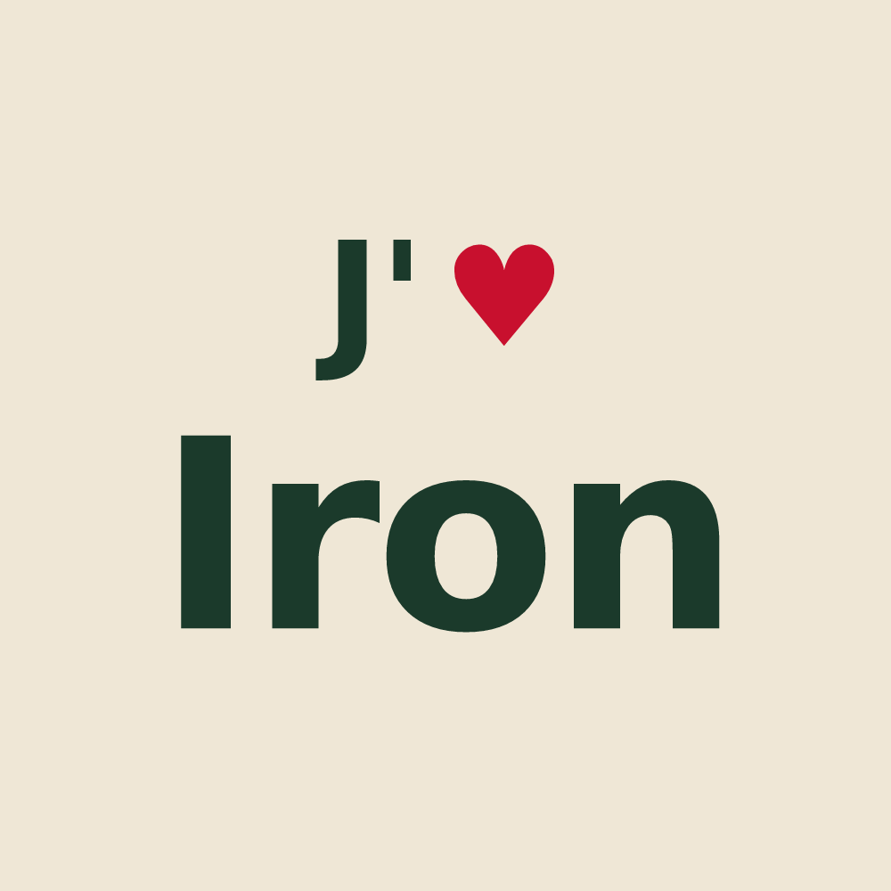 Tote bag personnalisé Iron — design J'aime Iron