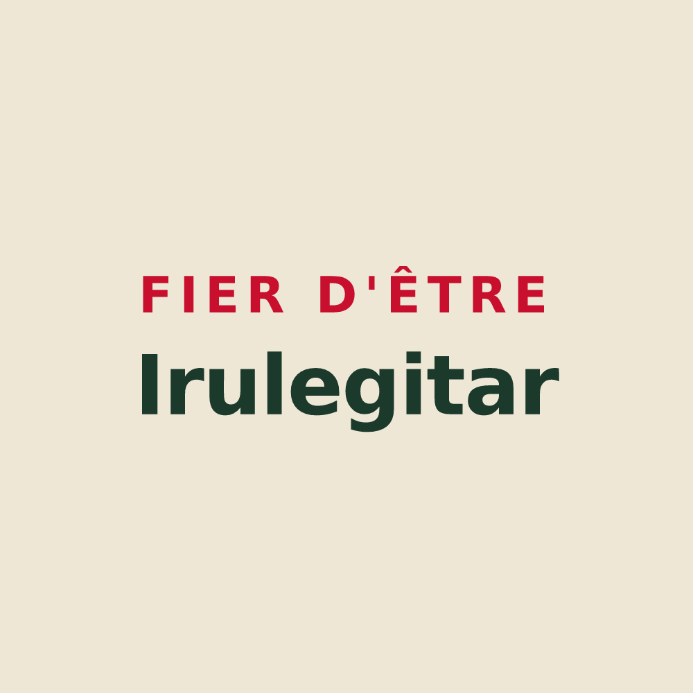Tote bag « Fier d'être Irulegitar » — design pour Irouléguy