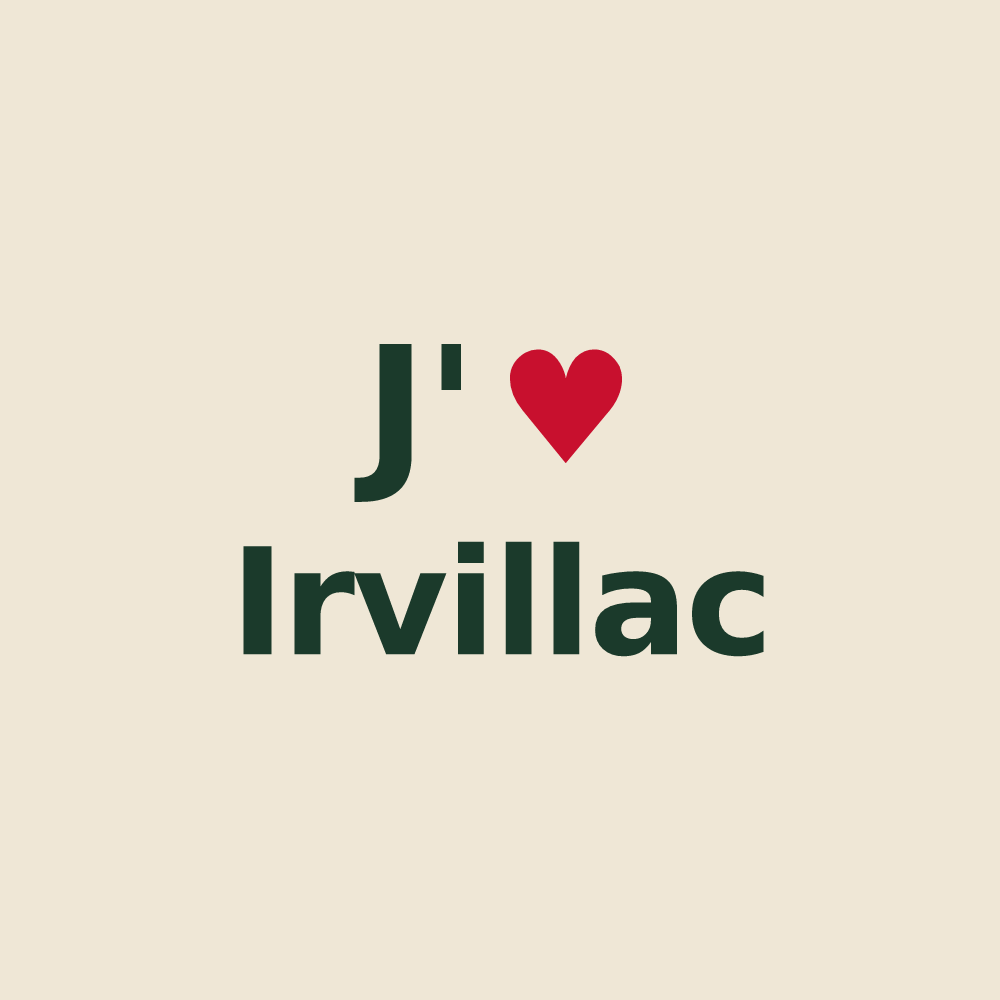 Tote bag personnalisé Irvillac — design J'aime Irvillac