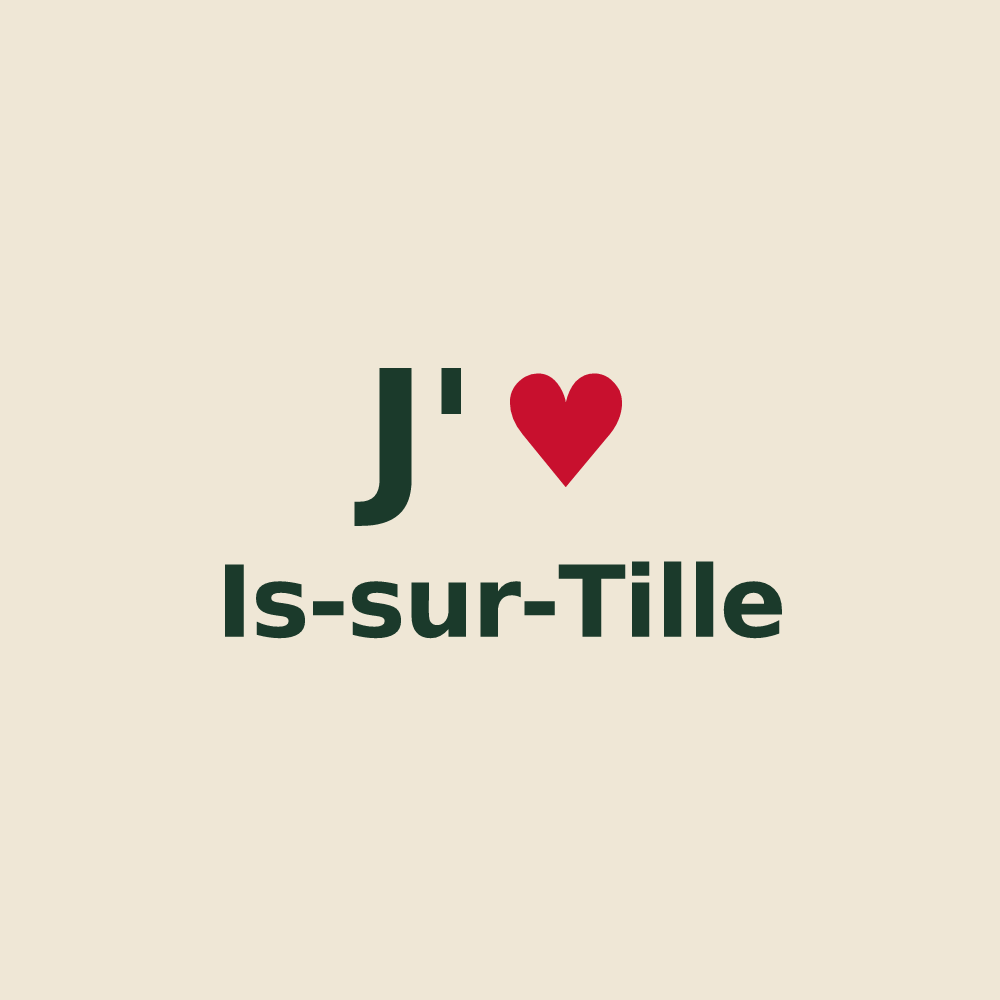 Tote bag personnalisé Is-sur-Tille — design J'aime Is-sur-Tille
