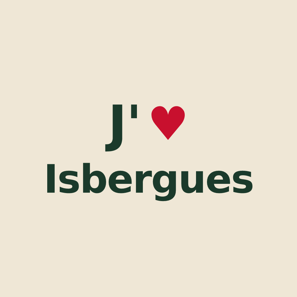 Tote bag personnalisé Isbergues — design J'aime Isbergues