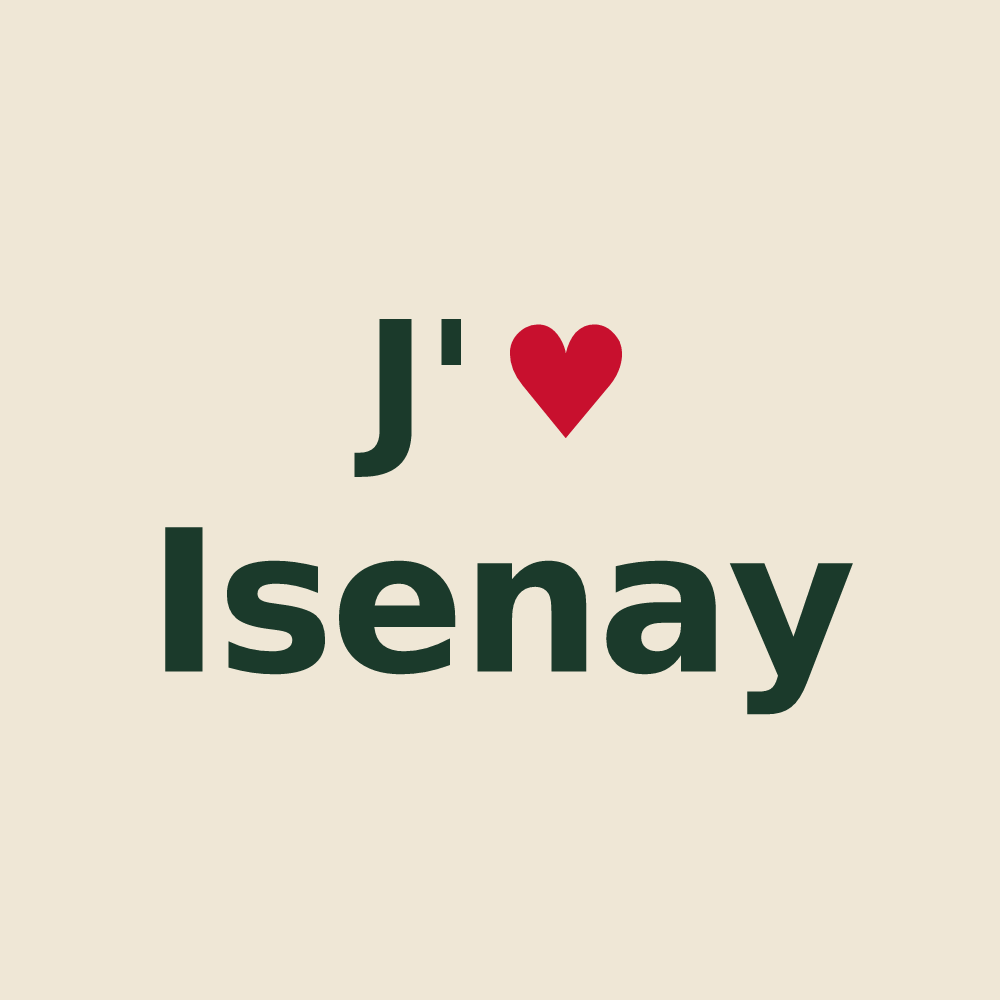 Tote bag personnalisé Isenay — design J'aime Isenay