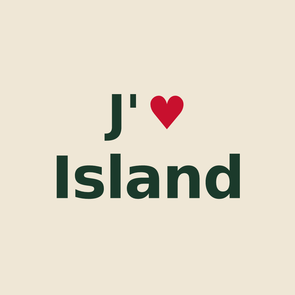 Tote bag personnalisé Island — design J'aime Island