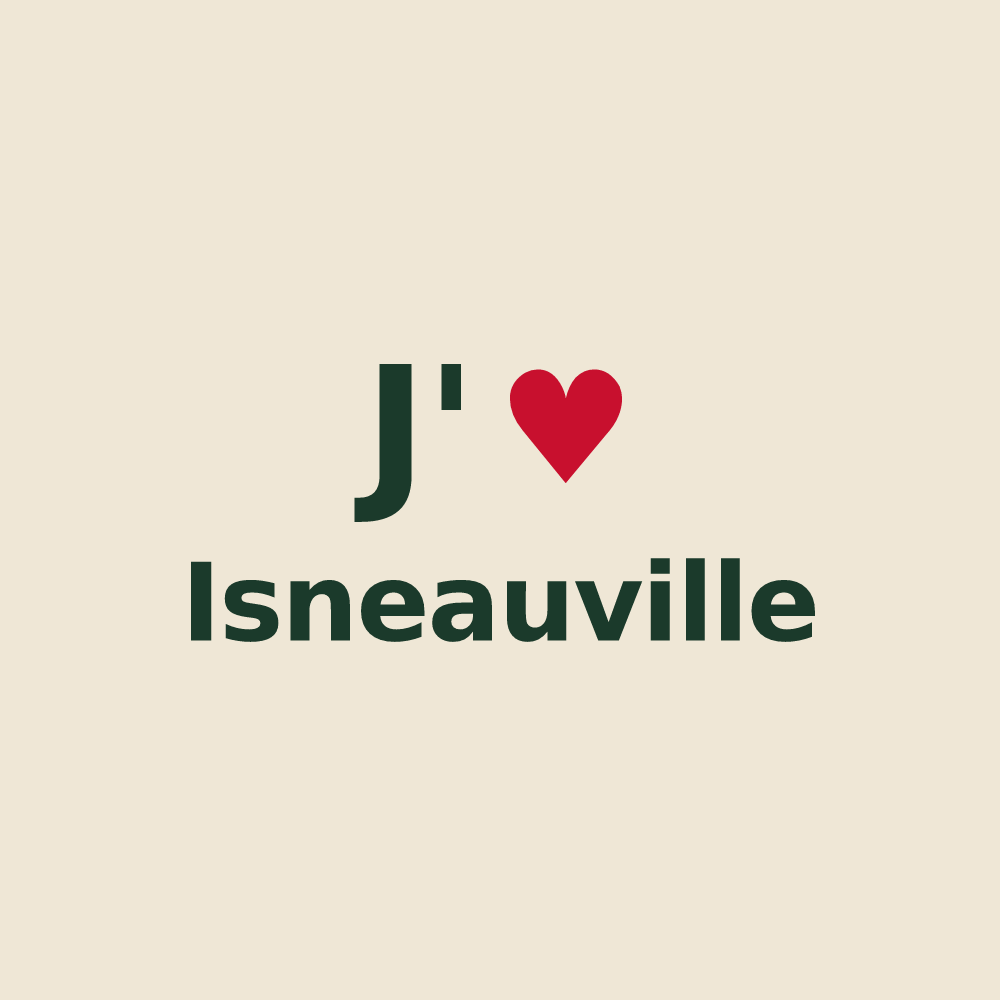 Tote bag personnalisé Isneauville — design J'aime Isneauville