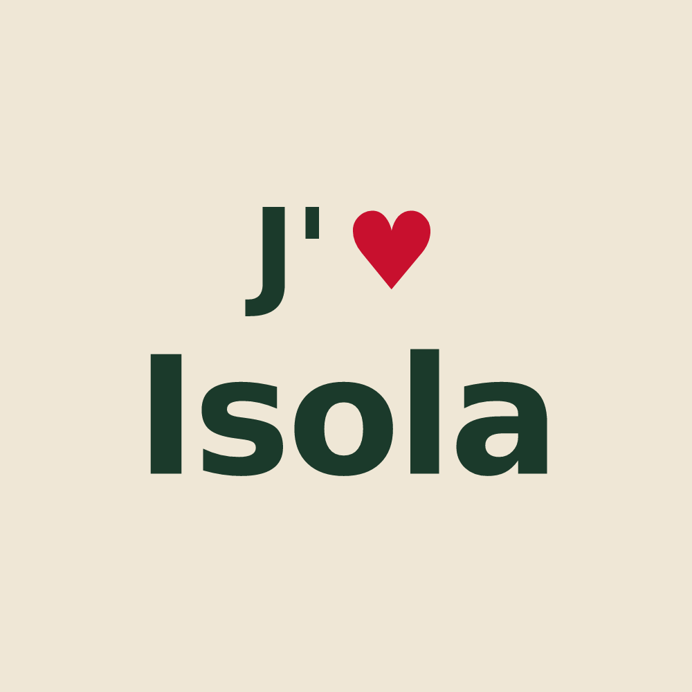 Tote bag personnalisé Isola — design J'aime Isola