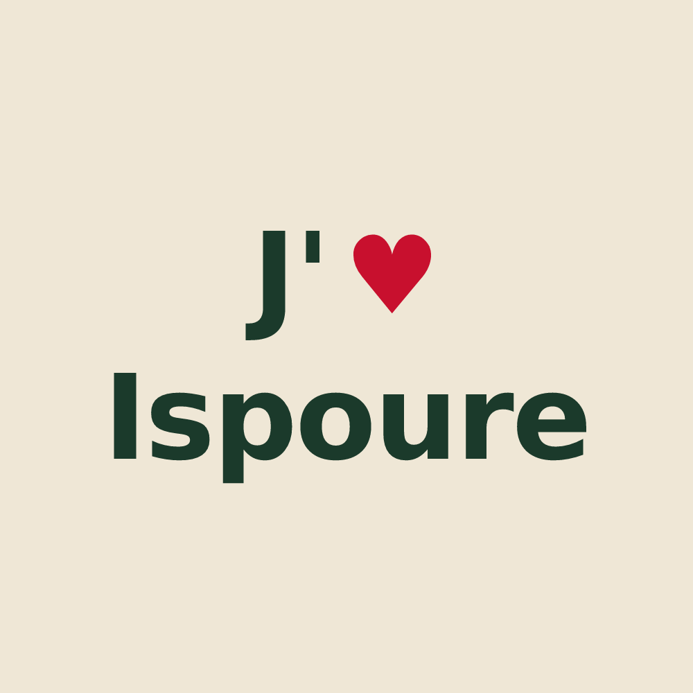 Tote bag personnalisé Ispoure — design J'aime Ispoure