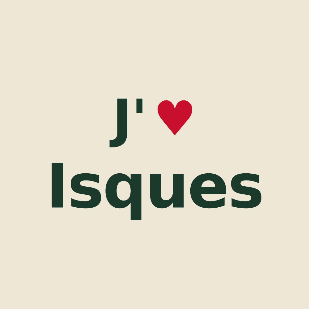 Tote bag personnalisé Isques — design J'aime Isques