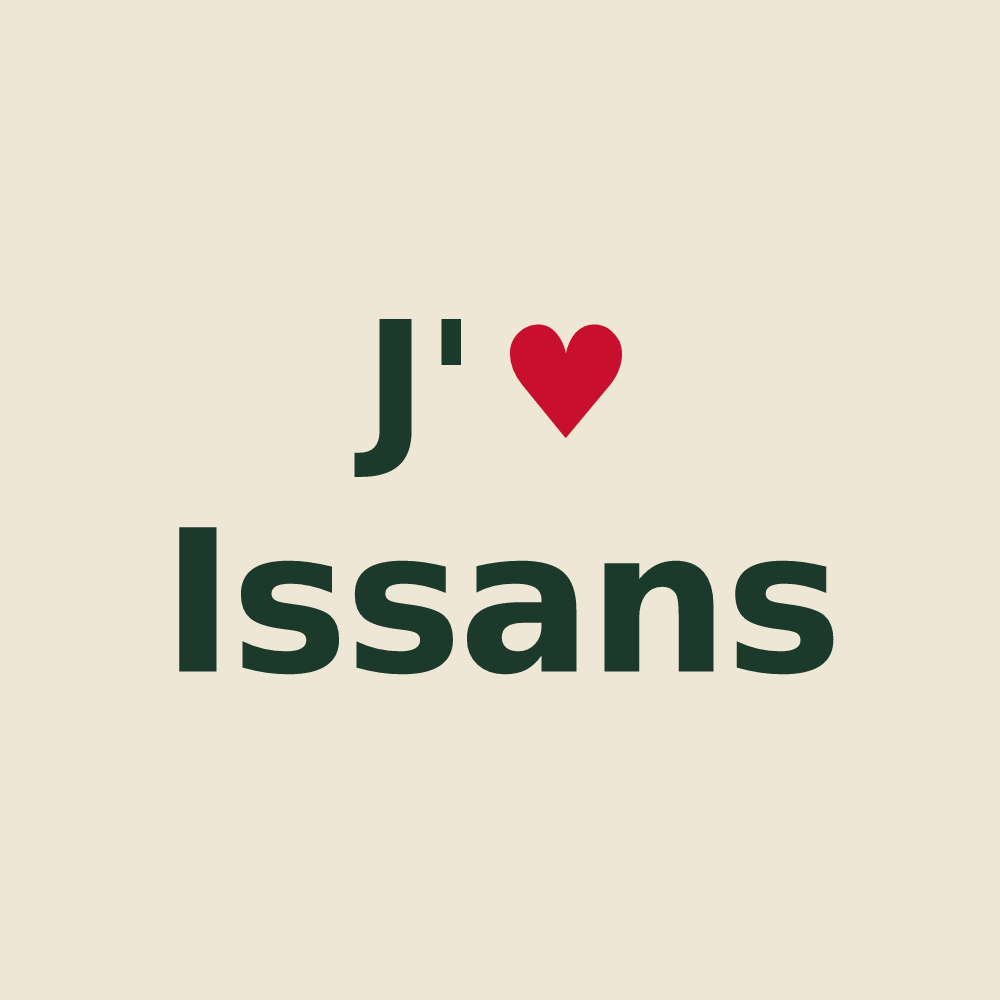 Tote bag personnalisé Issans — design J'aime Issans