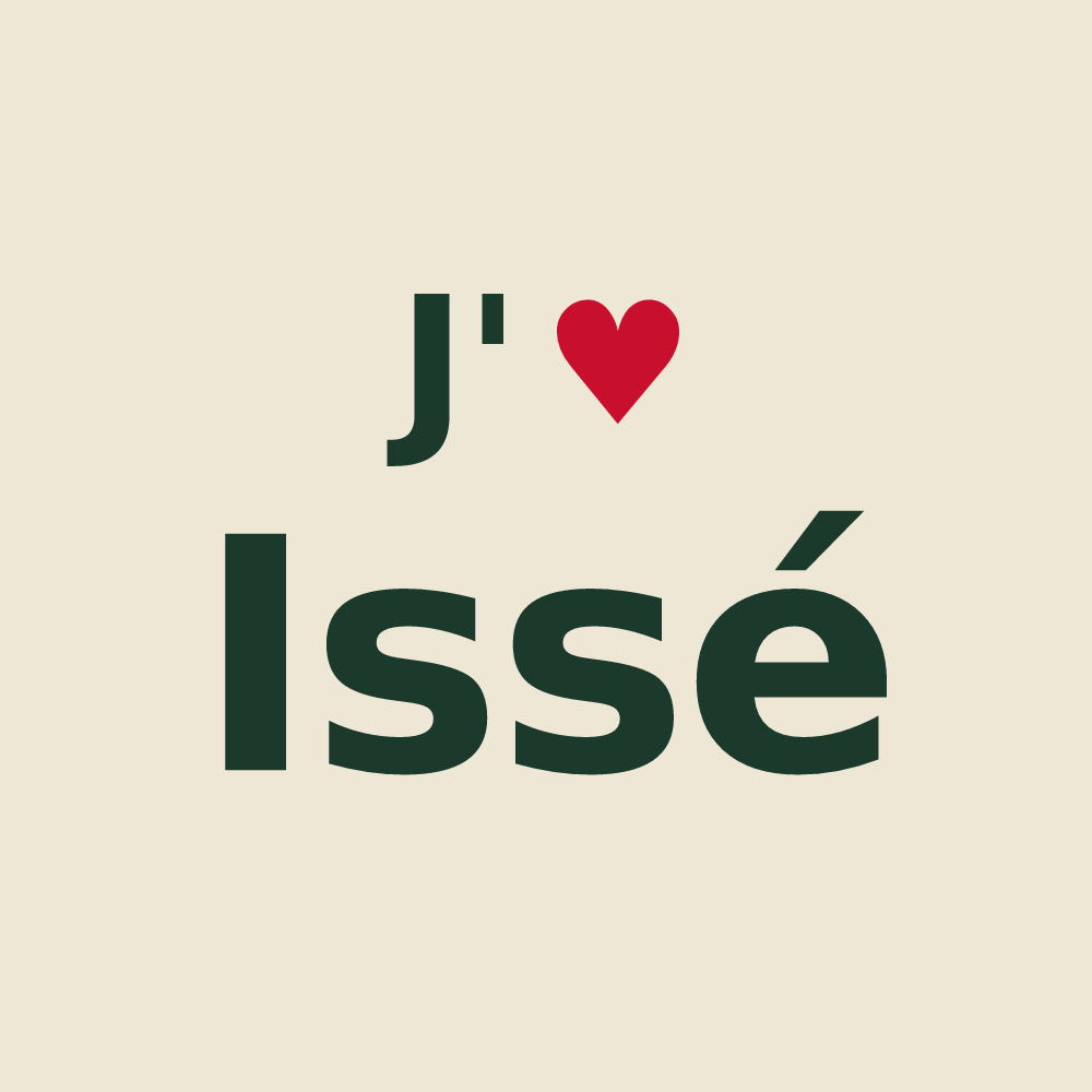 Tote bag personnalisé Issé — design J'aime Issé