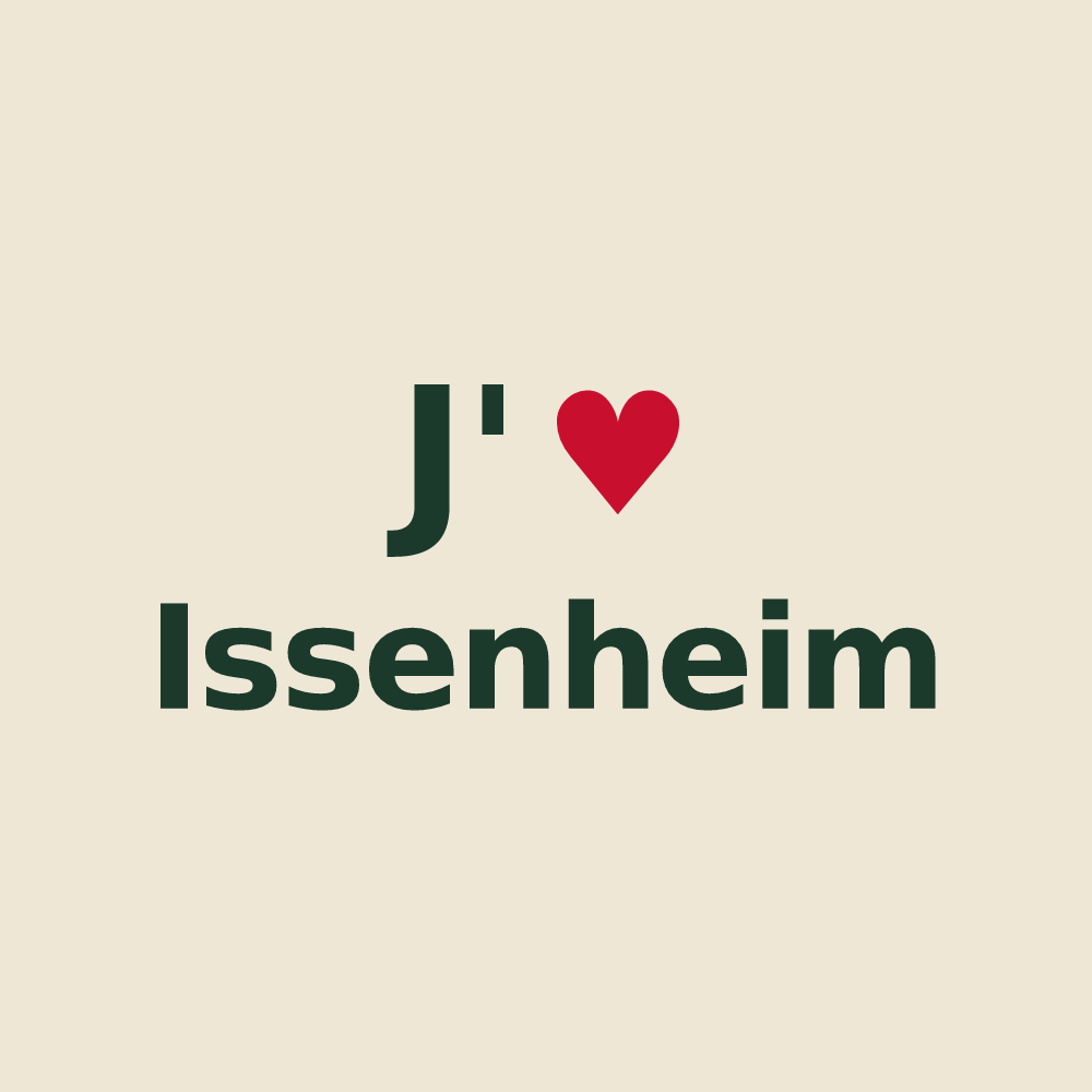Tote bag personnalisé Issenheim — design J'aime Issenheim