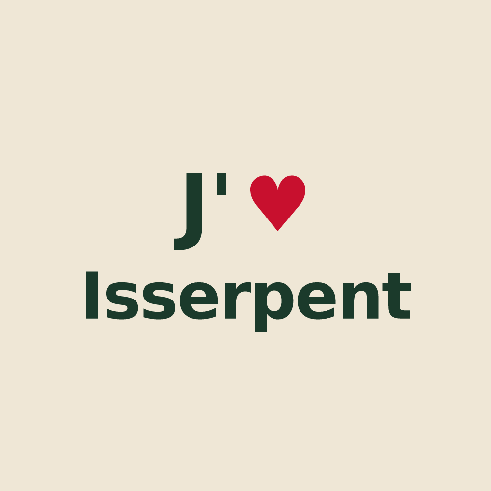 Tote bag personnalisé Isserpent — design J'aime Isserpent