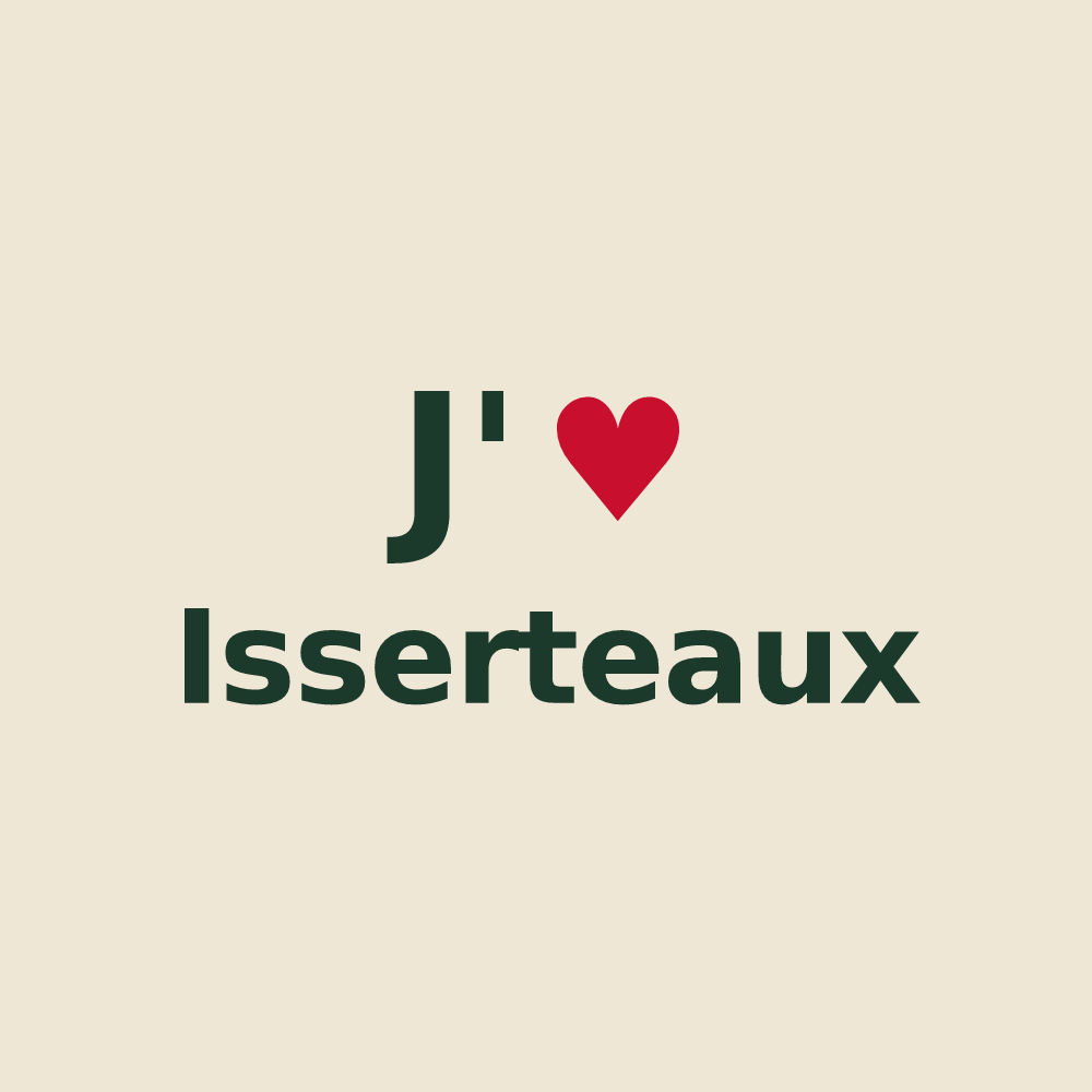 Tote bag personnalisé Isserteaux — design J'aime Isserteaux