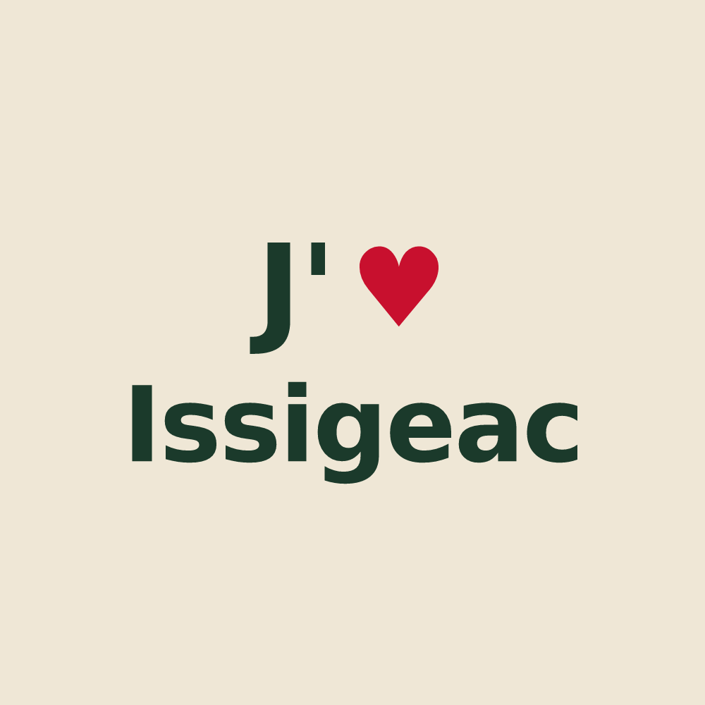 Tote bag personnalisé Issigeac — design J'aime Issigeac