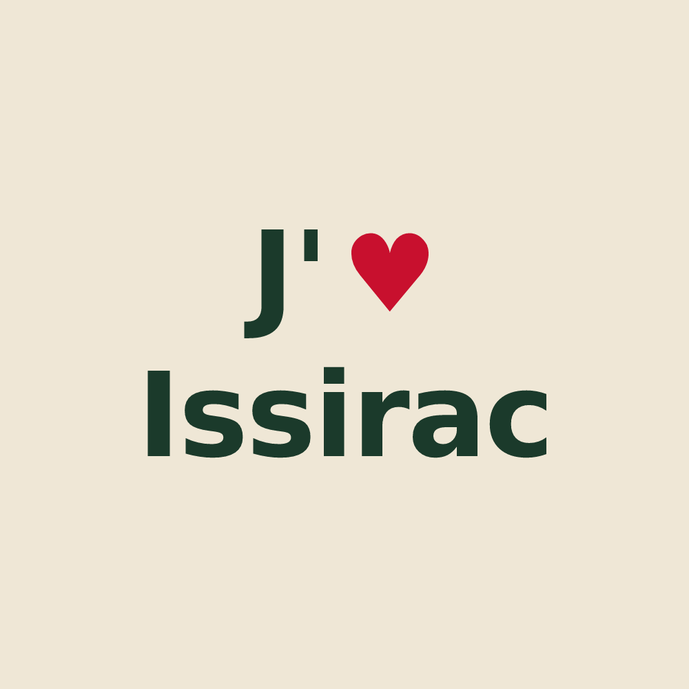 Tote bag personnalisé Issirac — design J'aime Issirac