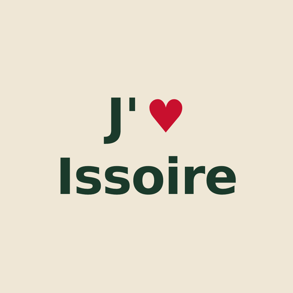 Tote bag personnalisé Issoire — design J'aime Issoire