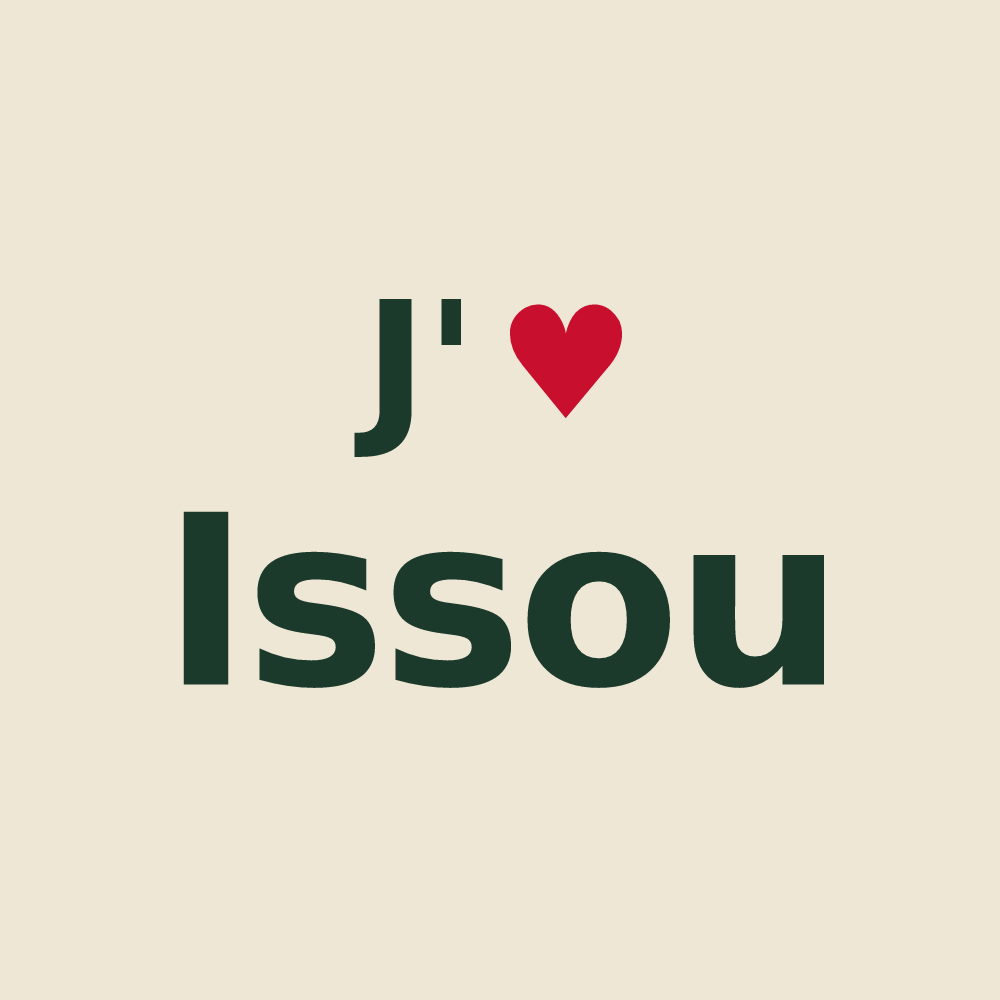 Tote bag personnalisé Issou — design J'aime Issou